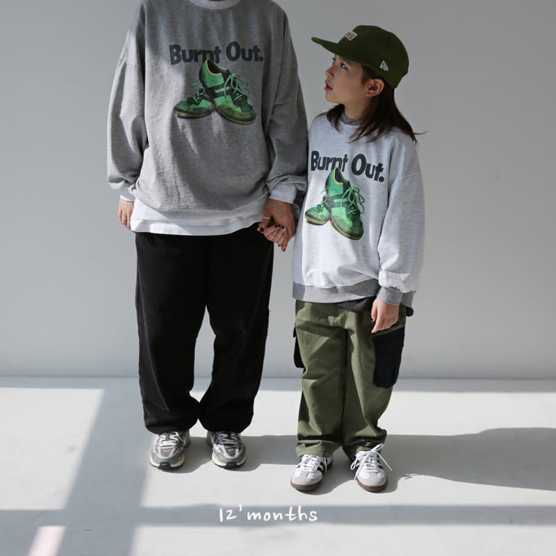 12 Month - Korean Children Fashion - #childrensboutique - Burnt Sweatshirt With Mom - 8