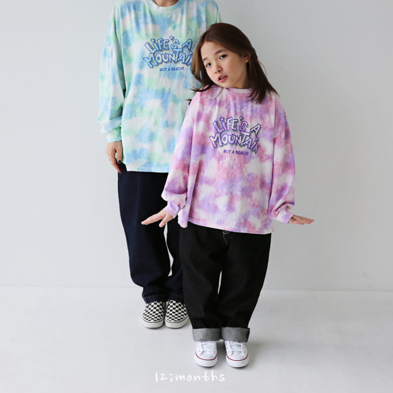 12 Month - Korean Children Fashion - #littlefashionista - Water Mountian Long Sleeve Tee With Mom