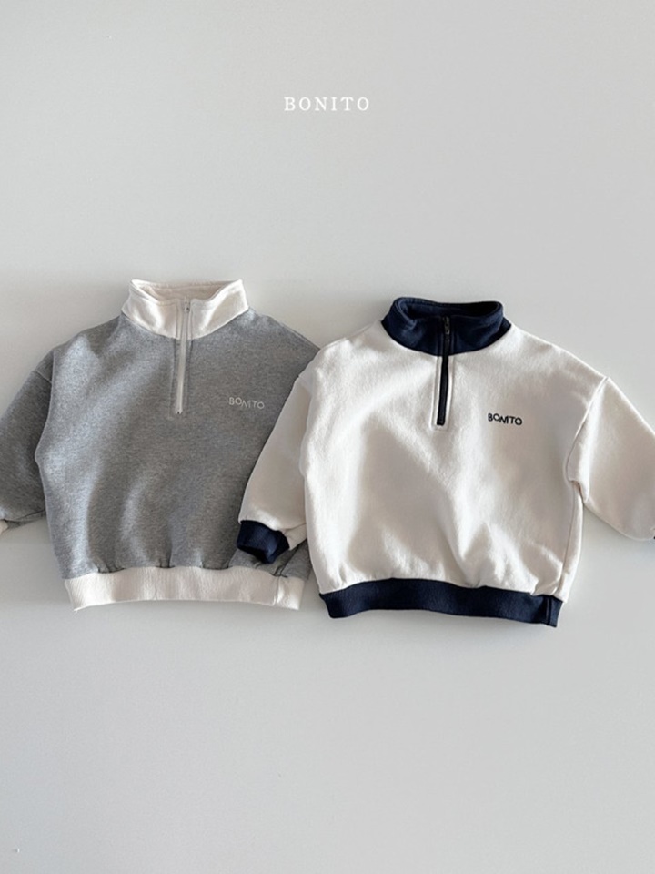 Embroidery Color Half Zip Up