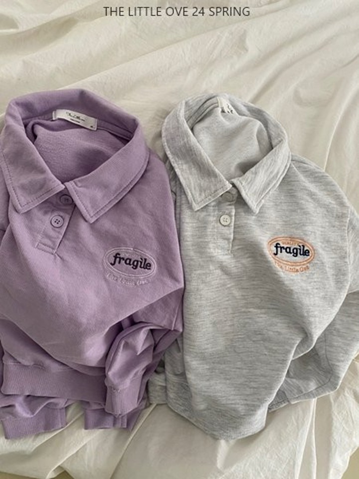 Embroidery Collar Sweatshirt
