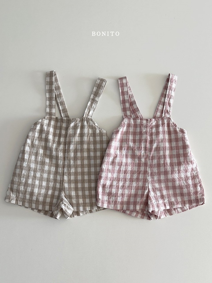 Go Bang Check Dungarees