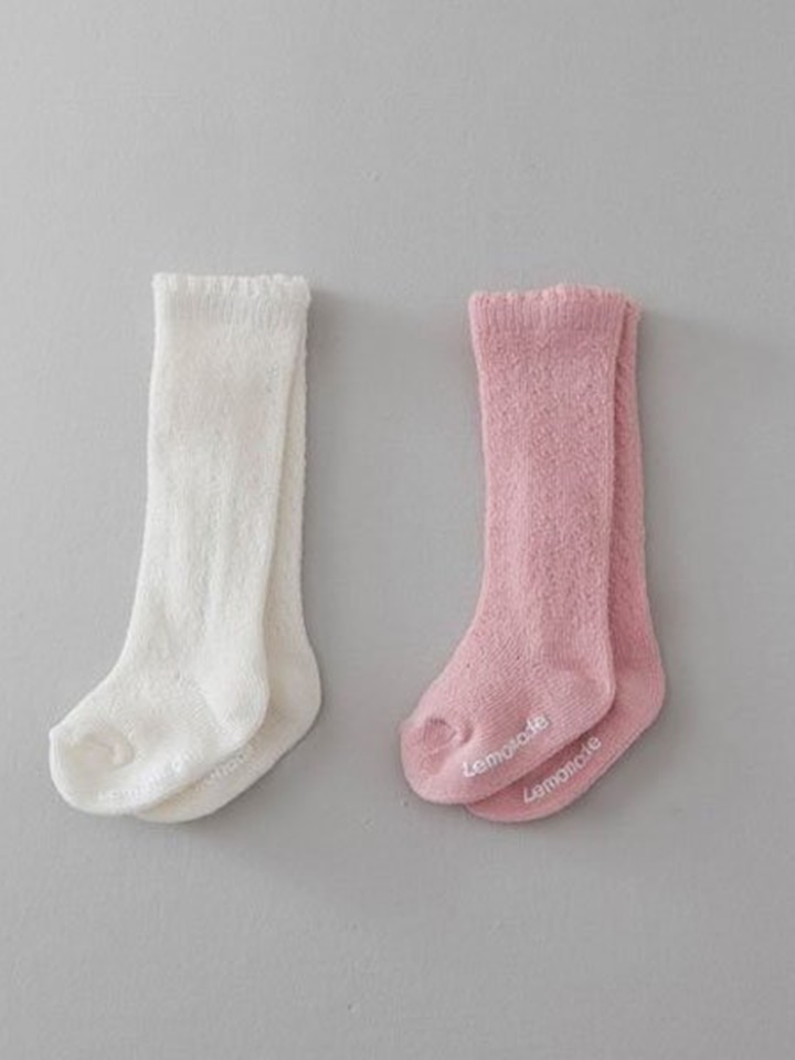 Eyelet Pink Set Socks