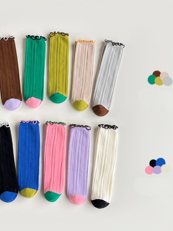 Point Shirring Socks
