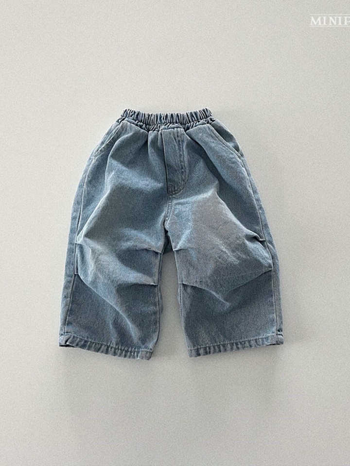 Pintuck Denim Pants