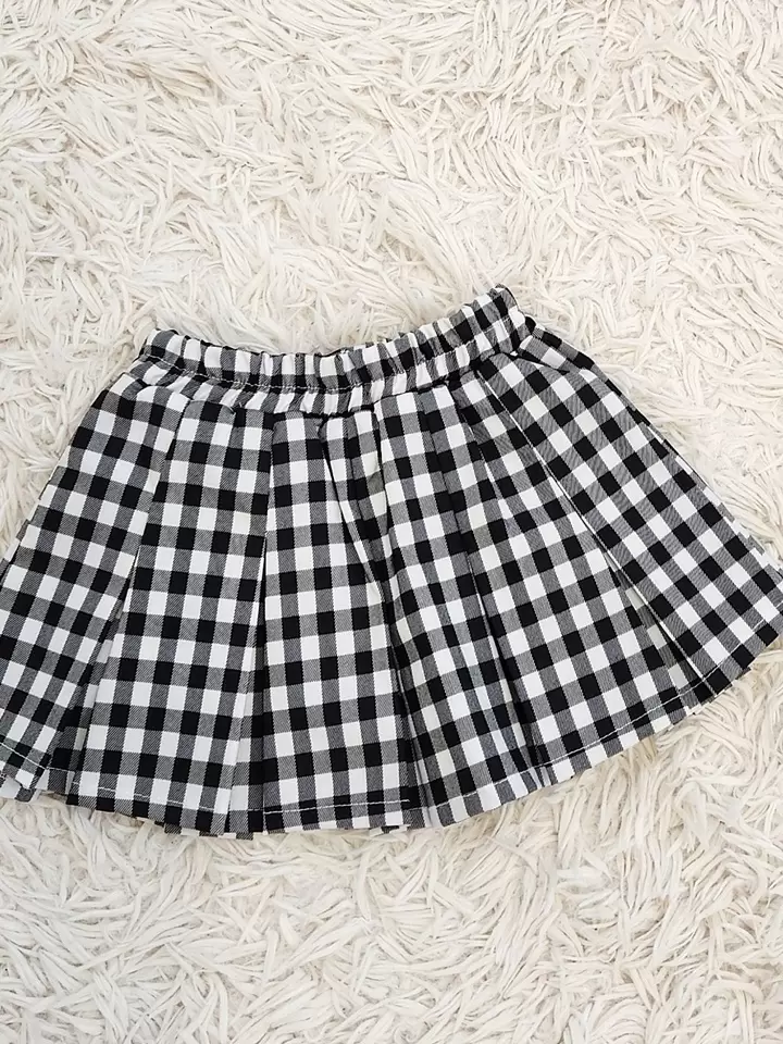 Check Span Skirt