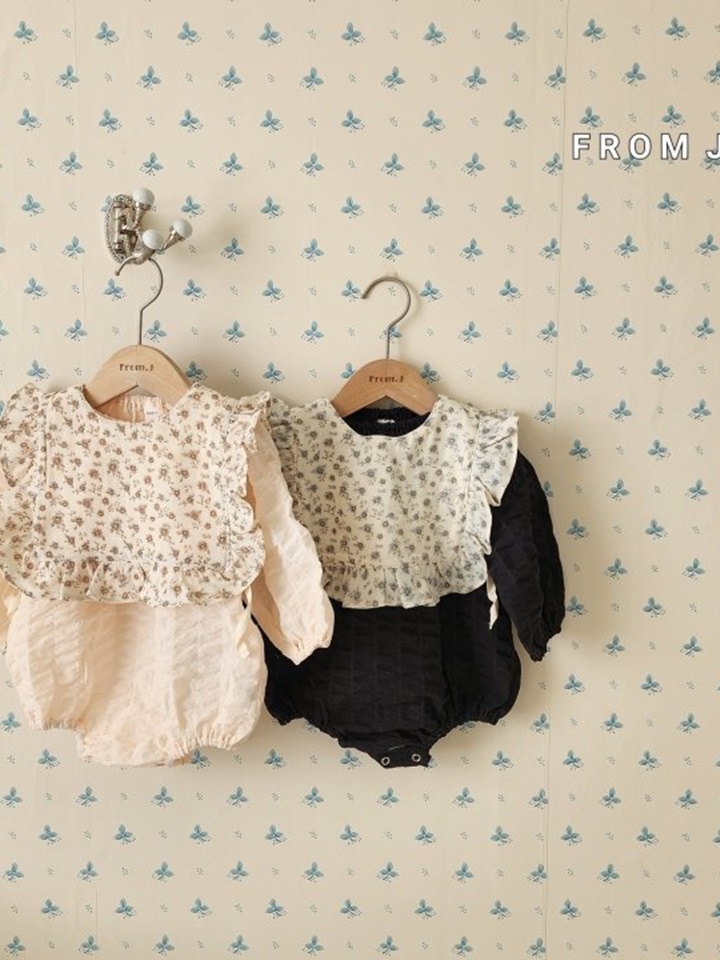 Elly Flower Body Suit Vest Set