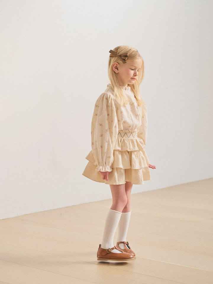 A-Market - Korean Children Fashion - #Kfashion4kids - Flower Saffron Blouse - 7