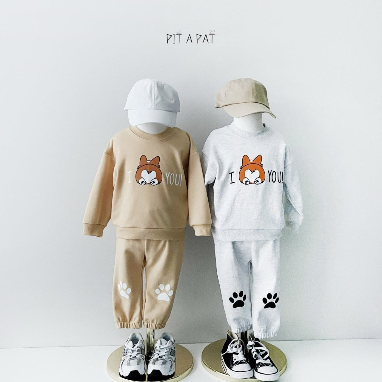 A-Market - Korean Children Fashion - #childofig - Corgi Love You Top Bottom Set - 11