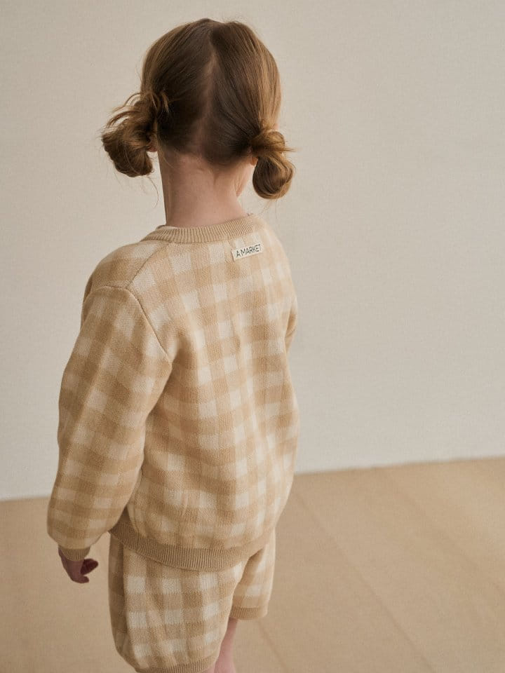 A-Market - Korean Children Fashion - #designkidswear - Check Cardigan - 5