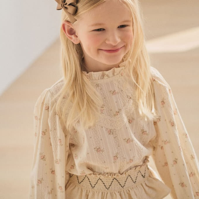 A-Market - Korean Children Fashion - #designkidswear - Flower Saffron Blouse