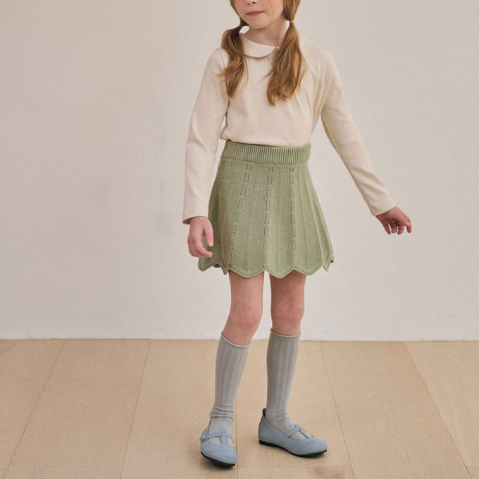 A-Market - Korean Children Fashion - #fashionkids - Wave Knit Skirt
