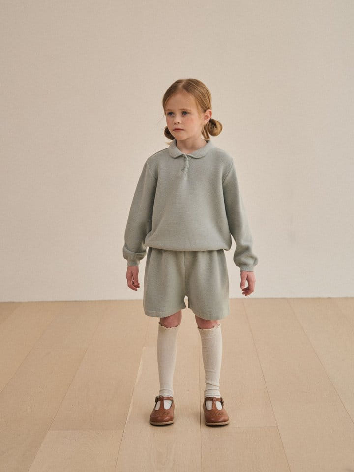 A-Market - Korean Children Fashion - #kidsshorts - Yang Du Collar Knit - 6