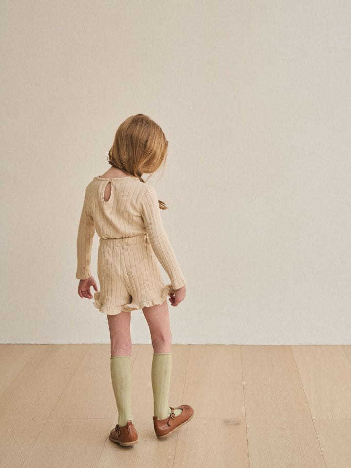 A-Market - Korean Children Fashion - #kidsstore - Rib Frill Pants - 4