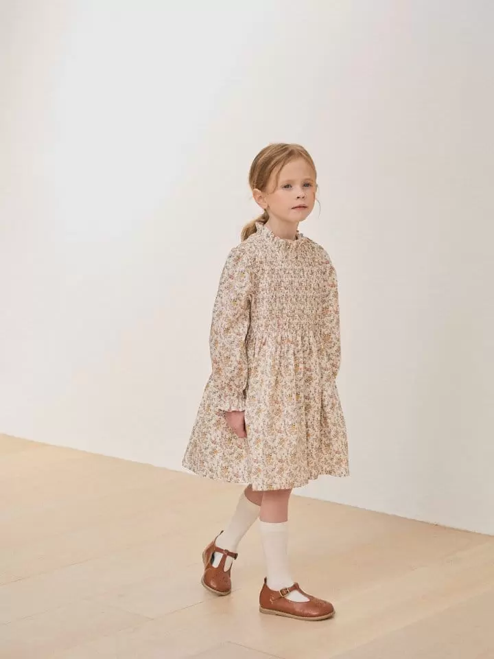 A-Market - Korean Children Fashion - #littlefashionista - Bonjour I Flower One-Piece - 5