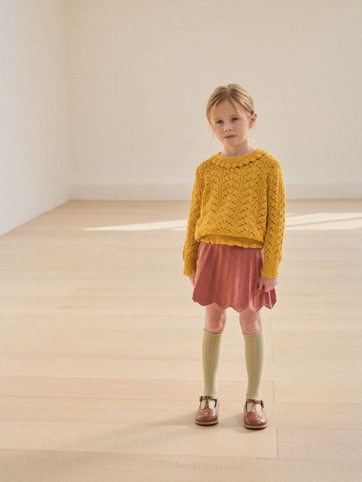 A-Market - Korean Children Fashion - #littlefashionista - Wave Knit Skirt - 6
