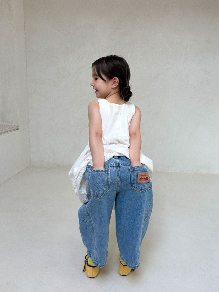 A-Market - Korean Children Fashion - #littlefashionista - Darts Denim Pants - 4
