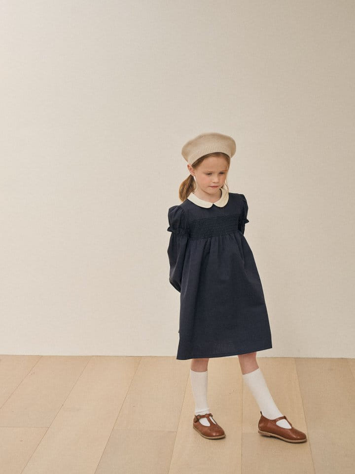 A-Market - Korean Children Fashion - #magicofchildhood - Hepburn Smoke One-Piece - 5