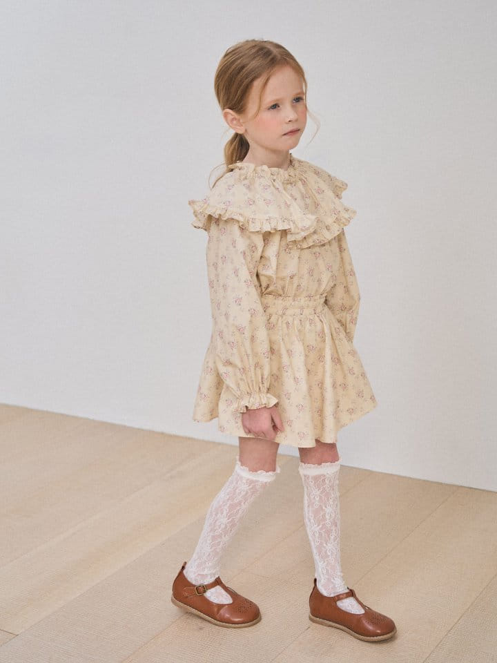A-Market - Korean Children Fashion - #minifashionista - Rose Cape Blouse - 9