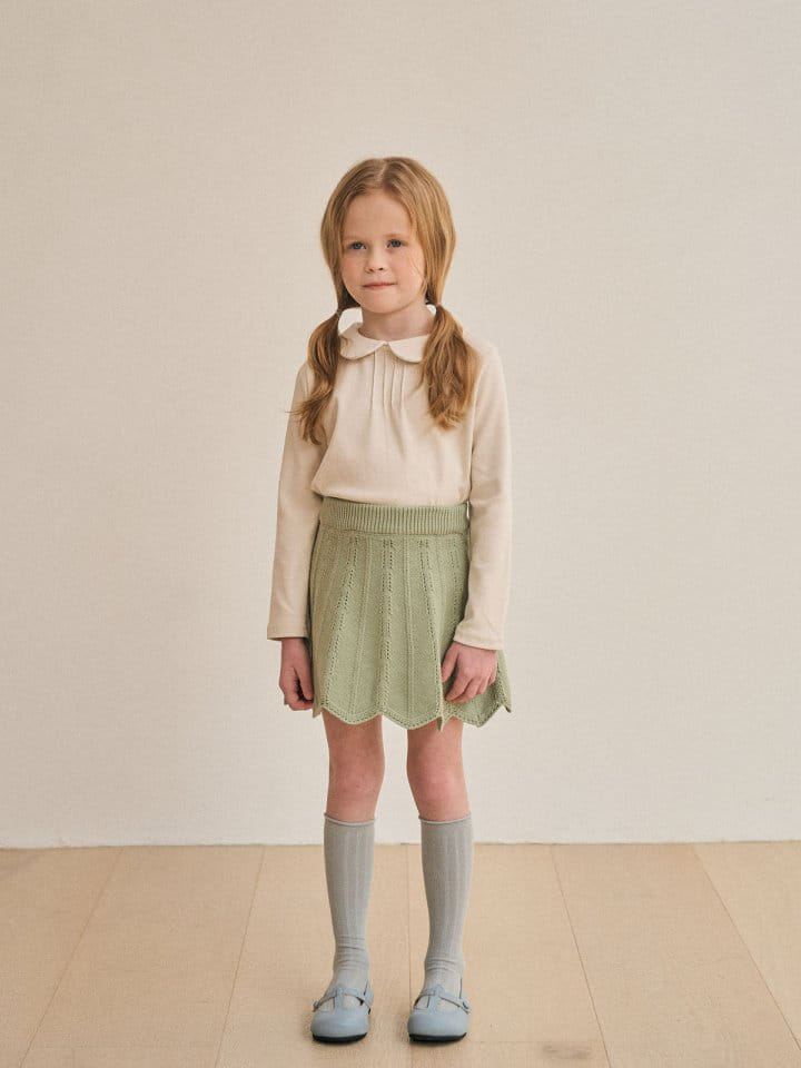 A-Market - Korean Children Fashion - #minifashionista - Wave Knit Skirt - 8