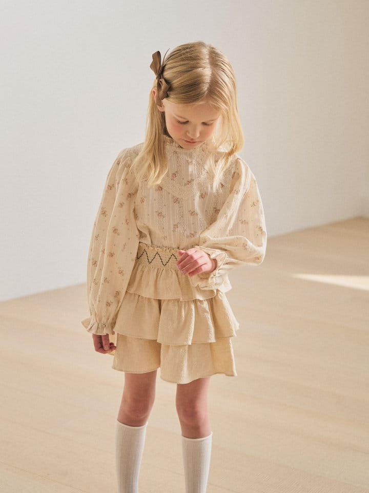 A-Market - Korean Children Fashion - #minifashionista - Flower Saffron Blouse - 10