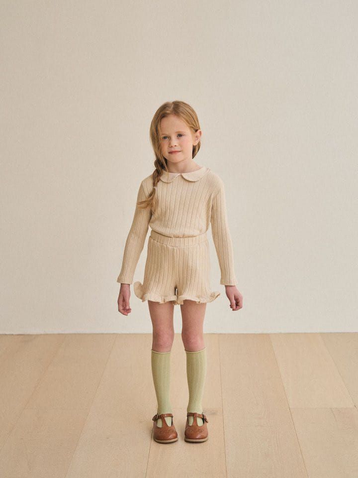A-Market - Korean Children Fashion - #prettylittlegirls - Rib Frill Pants - 9
