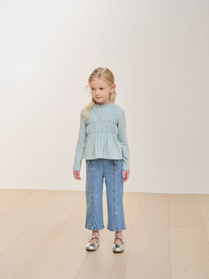 A-Market - Korean Children Fashion - #stylishchildhood - Lady Frill Denim Pants - 7