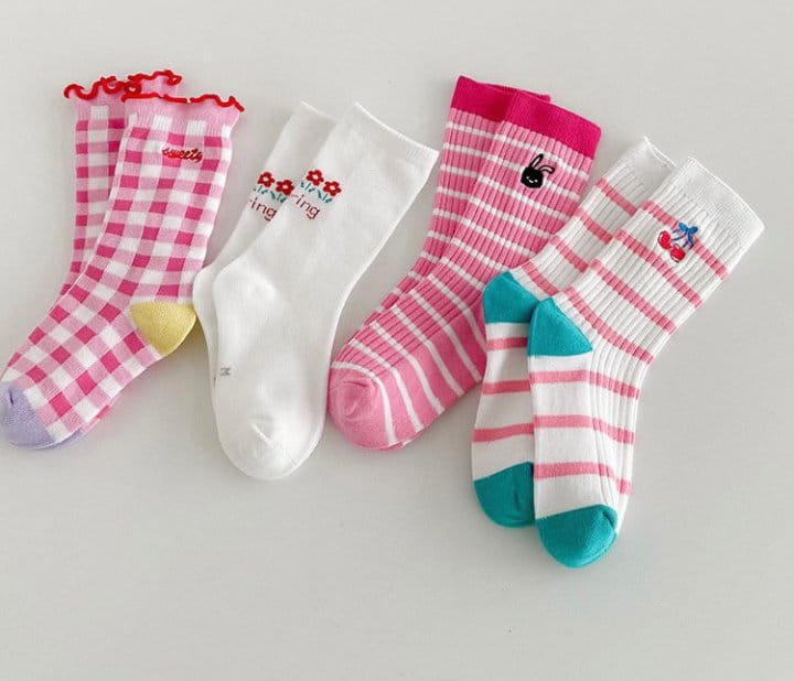 A.JAYE - Korean Children Fashion - #Kfashion4kids - 548 Pink Pink Socks