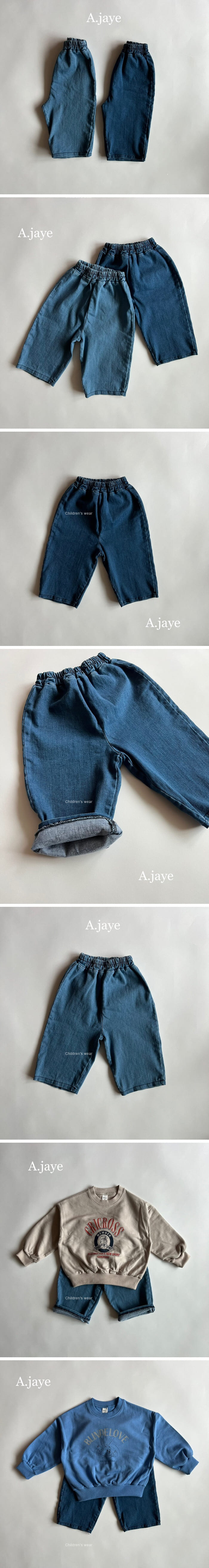 A.JAYE - Korean Children Fashion - #childofig - Wide Denim Pants - 2