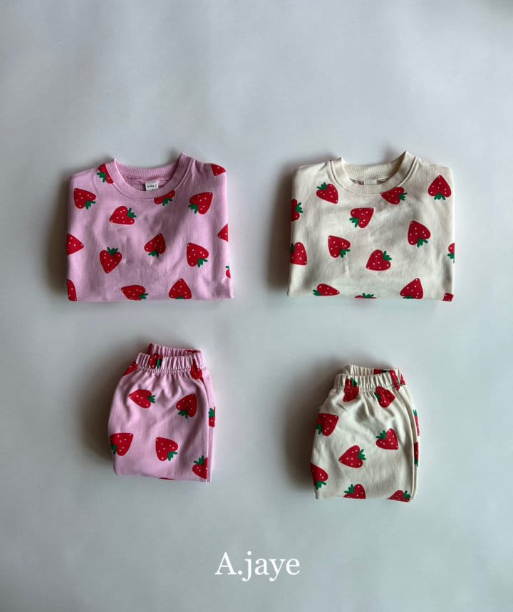A.JAYE - Korean Children Fashion - #designkidswear - Strawberry Top Bottom Set
