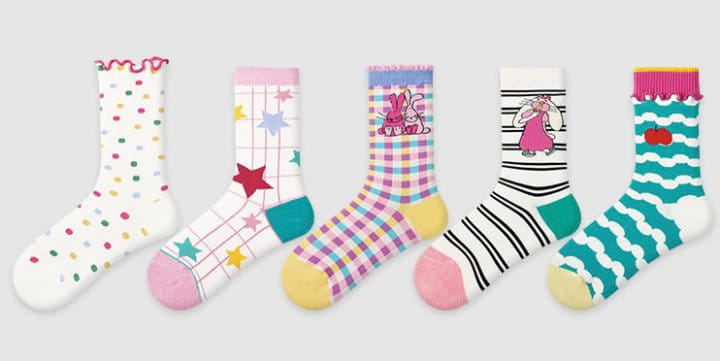 A.JAYE - Korean Children Fashion - #designkidswear - 8605 Two Rabbit Socks