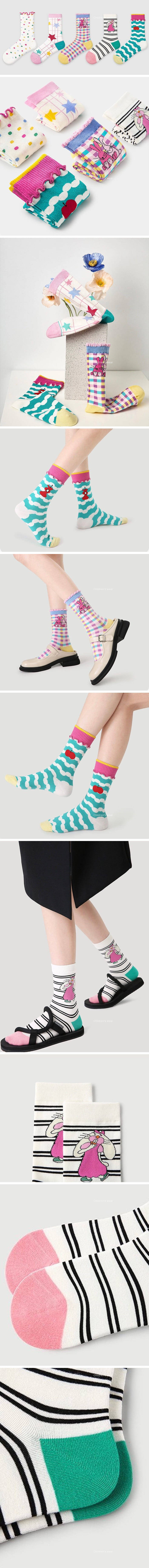 A.JAYE - Korean Children Fashion - #discoveringself - 8605 Two Rabbit Socks - 2