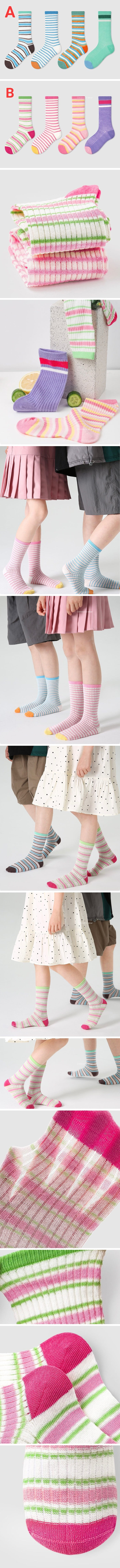 A.JAYE - Korean Children Fashion - #todddlerfashion - 653 Summer Color Socks - 2
