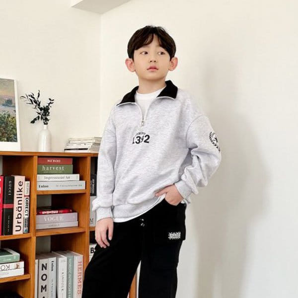 Able# - Korean Children Fashion - #littlefashionista - Star Half Zip Up Sweatshirt