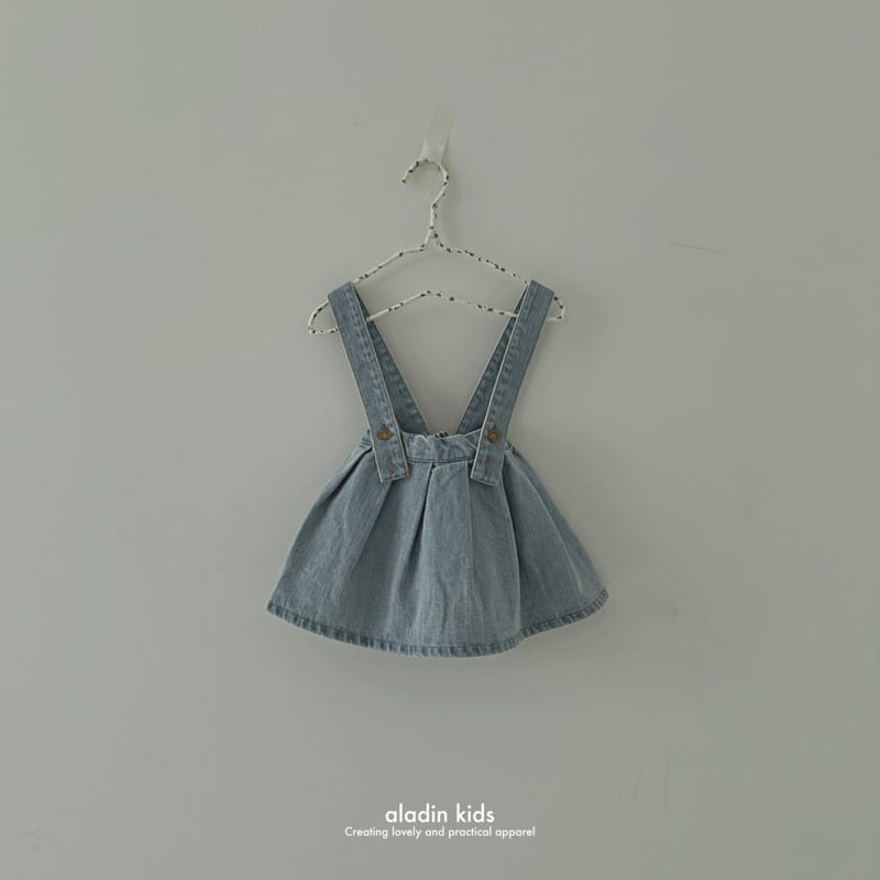 Aladin - Korean Children Fashion - #Kfashion4kids - Dumgarees Denim Skirt