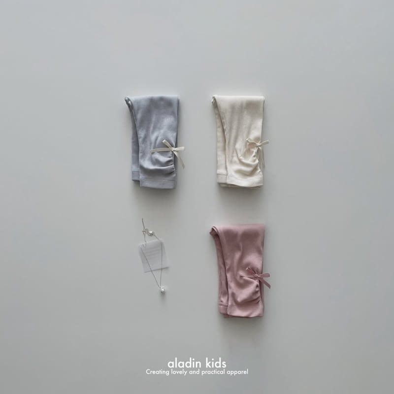 Aladin - Korean Children Fashion - #childrensboutique - Ribbon Shirring Leggings - 6