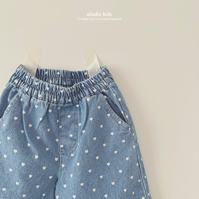 Aladin - Korean Children Fashion - #childrensboutique - Heart Straight Pants - 6