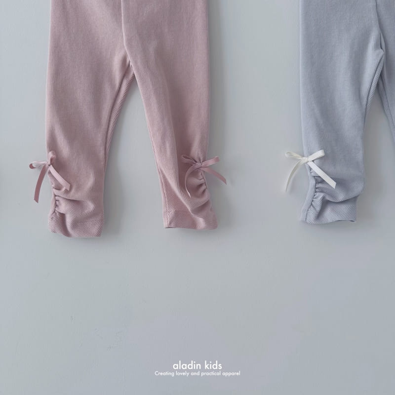 Aladin - Korean Children Fashion - #fashionkids - Ribbon Shirring Leggings - 9