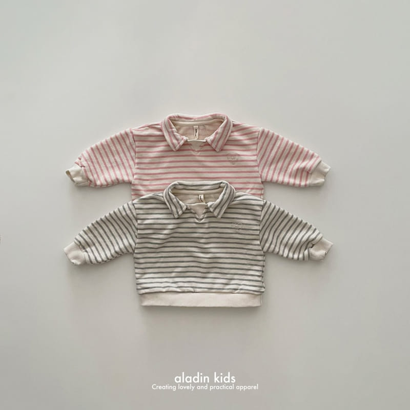 Aladin - Korean Children Fashion - #kidsshorts - Heart Logo Sweat Shirt