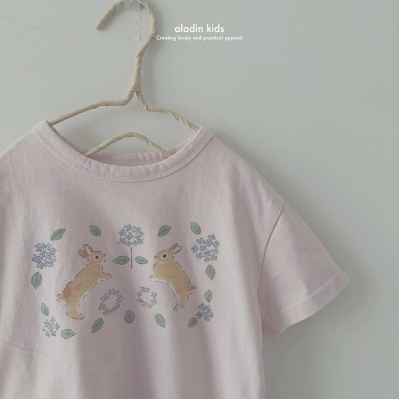 Aladin - Korean Children Fashion - #magicofchildhood - Cute Short Sleeve Rabbit Tee - 10