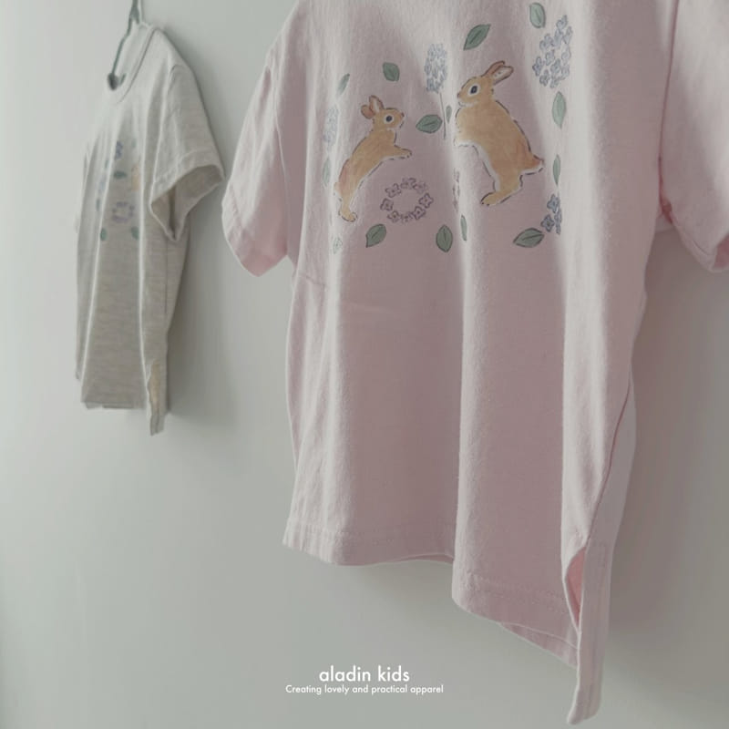 Aladin - Korean Children Fashion - #minifashionista - Cute Short Sleeve Rabbit Tee - 11