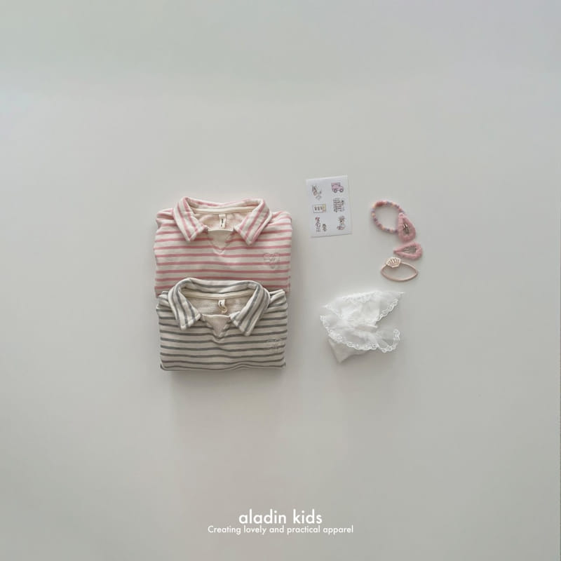 Aladin - Korean Children Fashion - #todddlerfashion - Heart Logo Sweat Shirt - 9