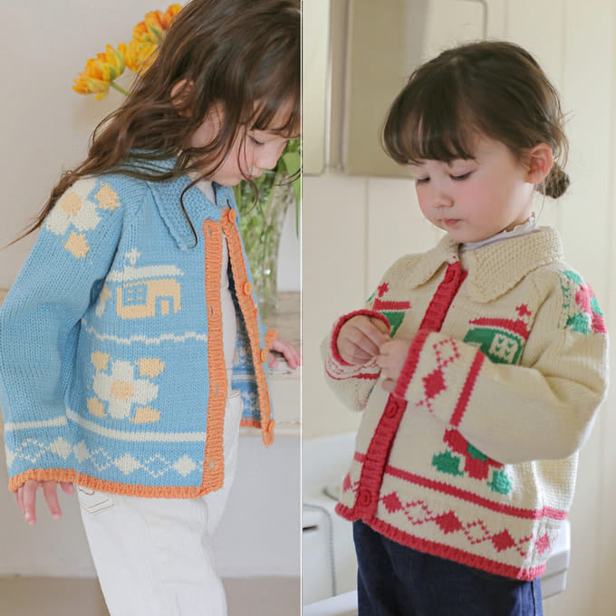 Amber - Korean Children Fashion - #toddlerclothing - Cottage Knit Cardigan