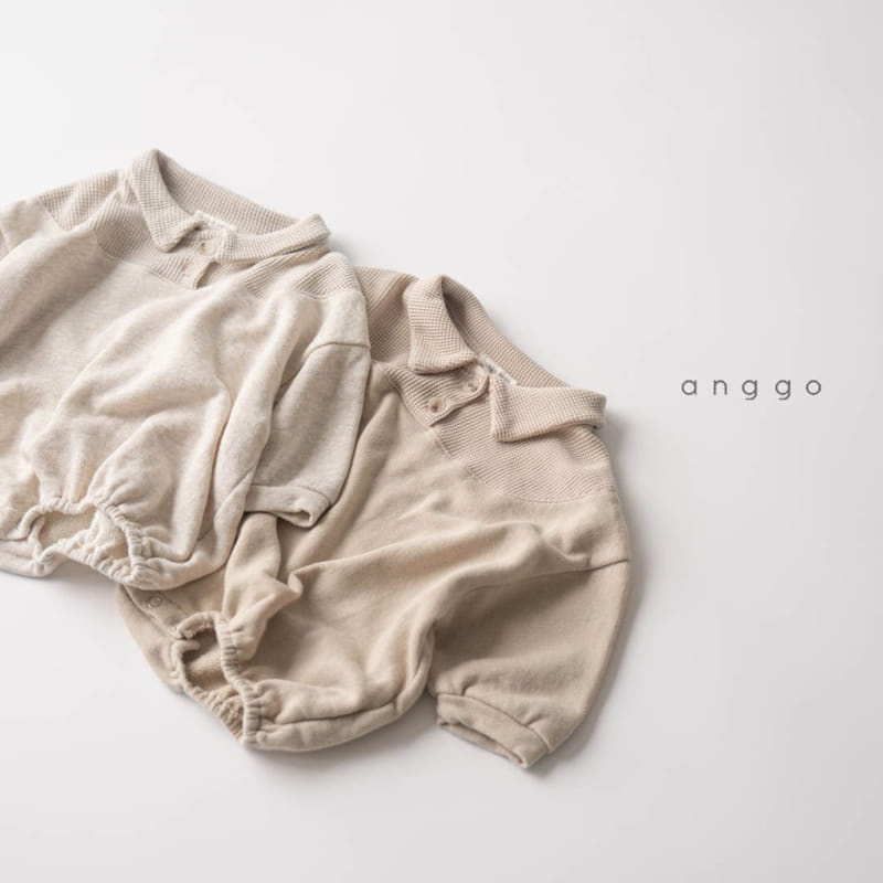 Anggo - Korean Baby Fashion - #babyootd - Waffle Kitkat Romper - 7