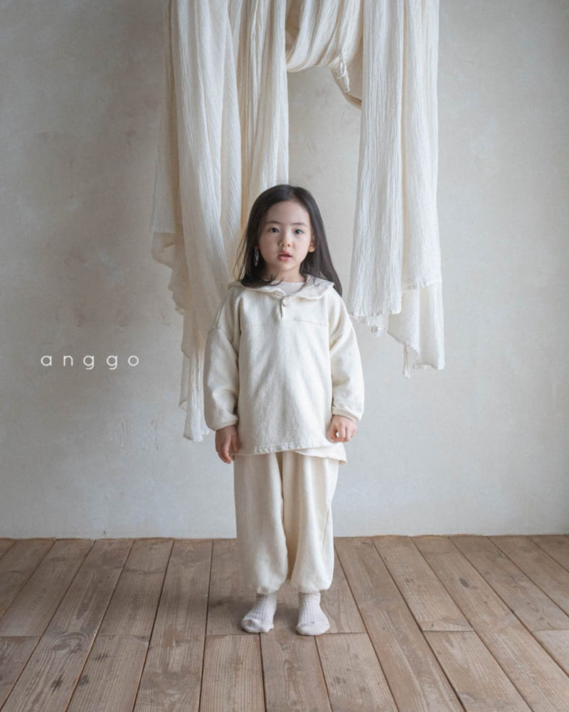 Anggo - Korean Children Fashion - #childofig - Milk Tea Top Bottom Set - 10