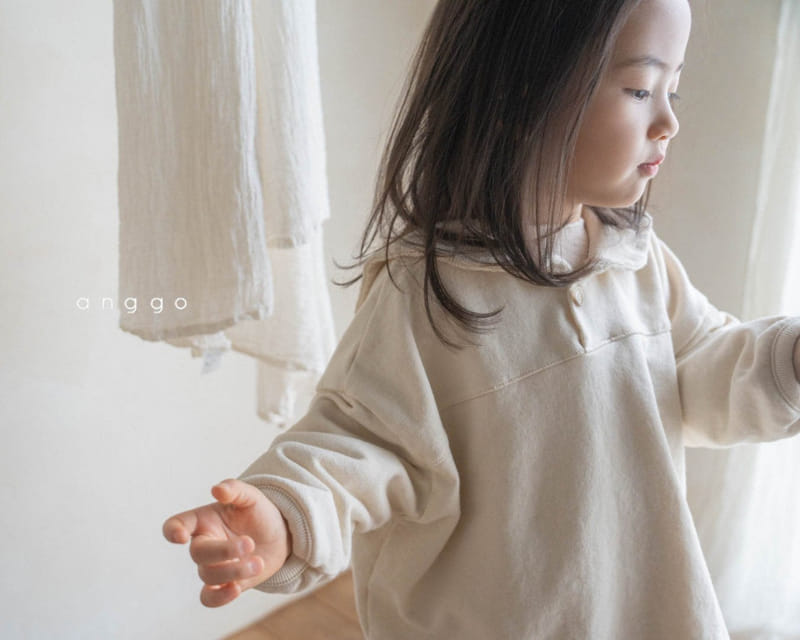Anggo - Korean Children Fashion - #kidsstore - Milk Tea Top Bottom Set - 3