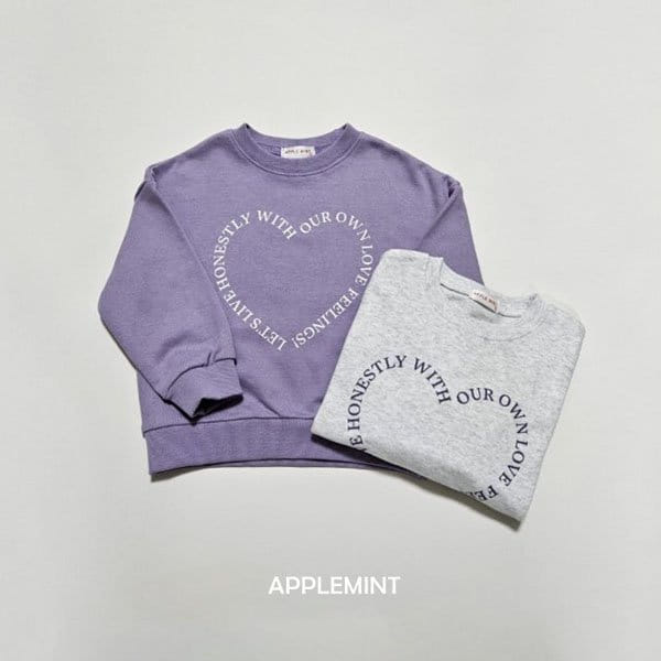 Applemint - Korean Children Fashion - #Kfashion4kids - Heart Sweatshirt