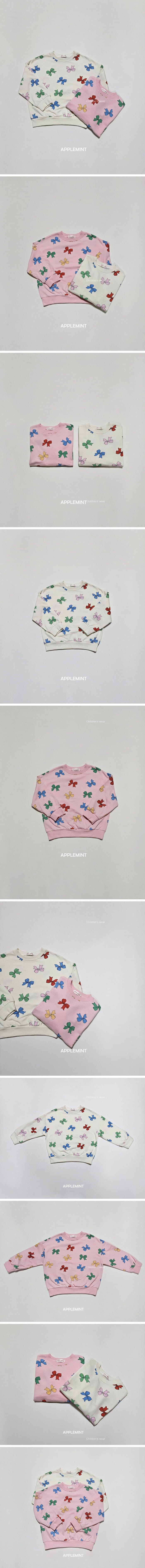 Applemint - Korean Children Fashion - #kidsstore - Ribbon Sweatshirt - 2