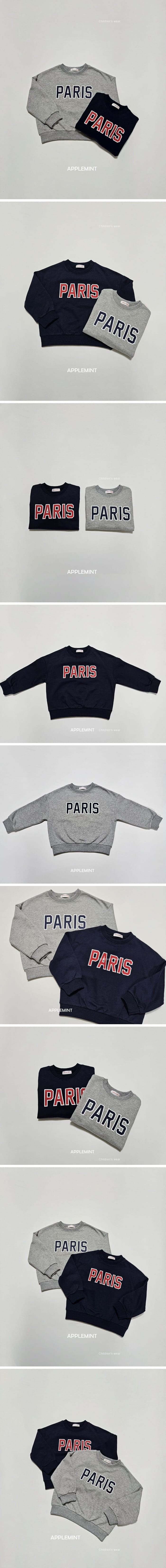 Applemint - Korean Children Fashion - #magicofchildhood - Paris Sweatshirt - 2