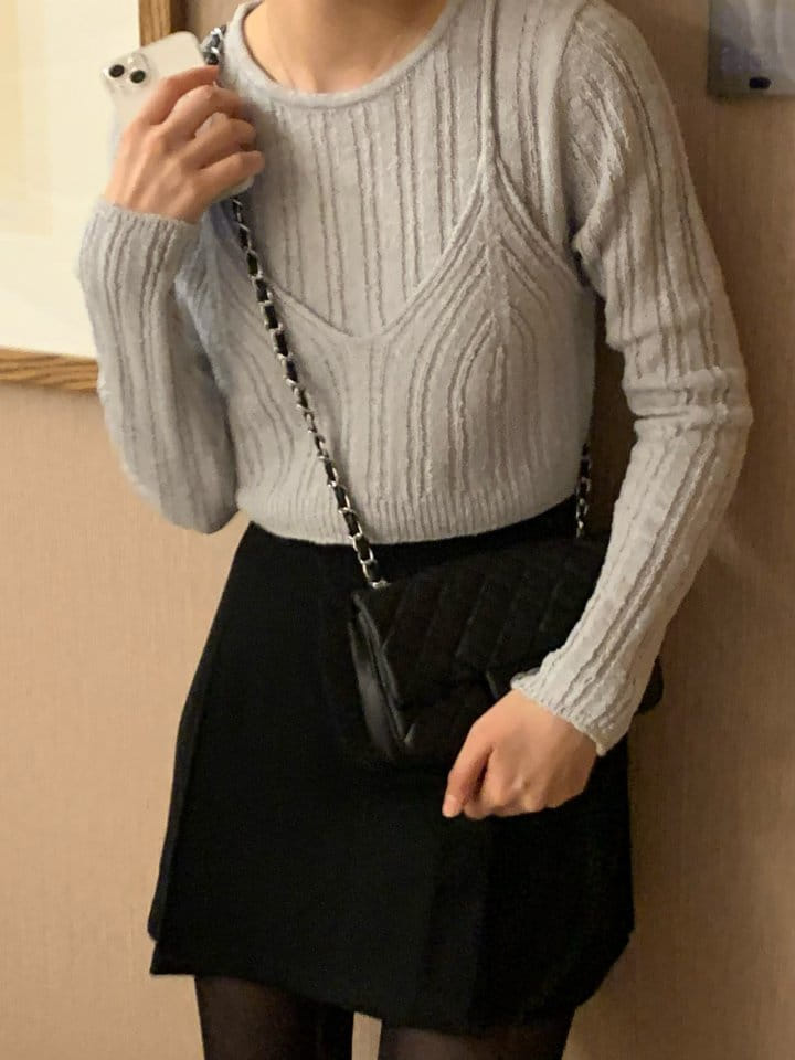 Atthismoment - Korean Women Fashion - #restrostyle - Bustier Knit - 7