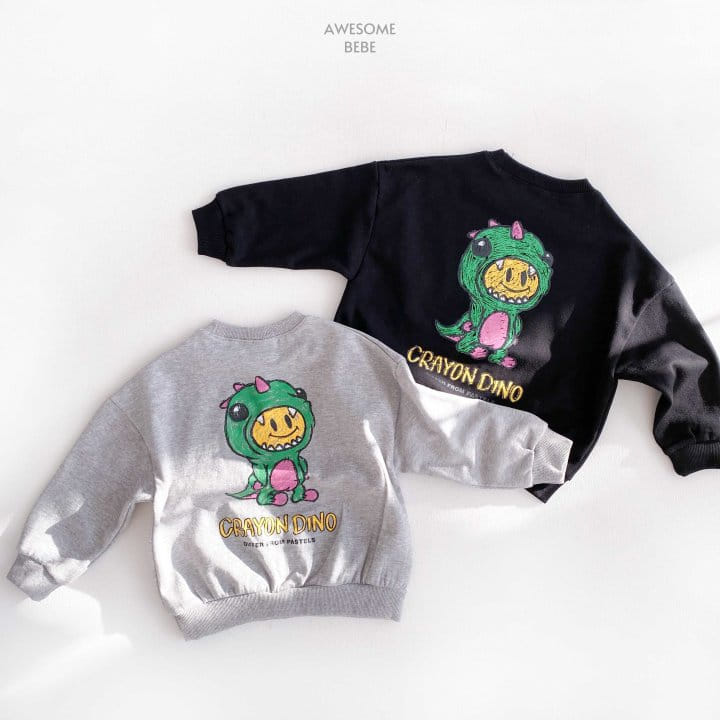 Awesome Bebe - Korean Children Fashion - #childofig - Sketch Dinosaur Sweatshirt